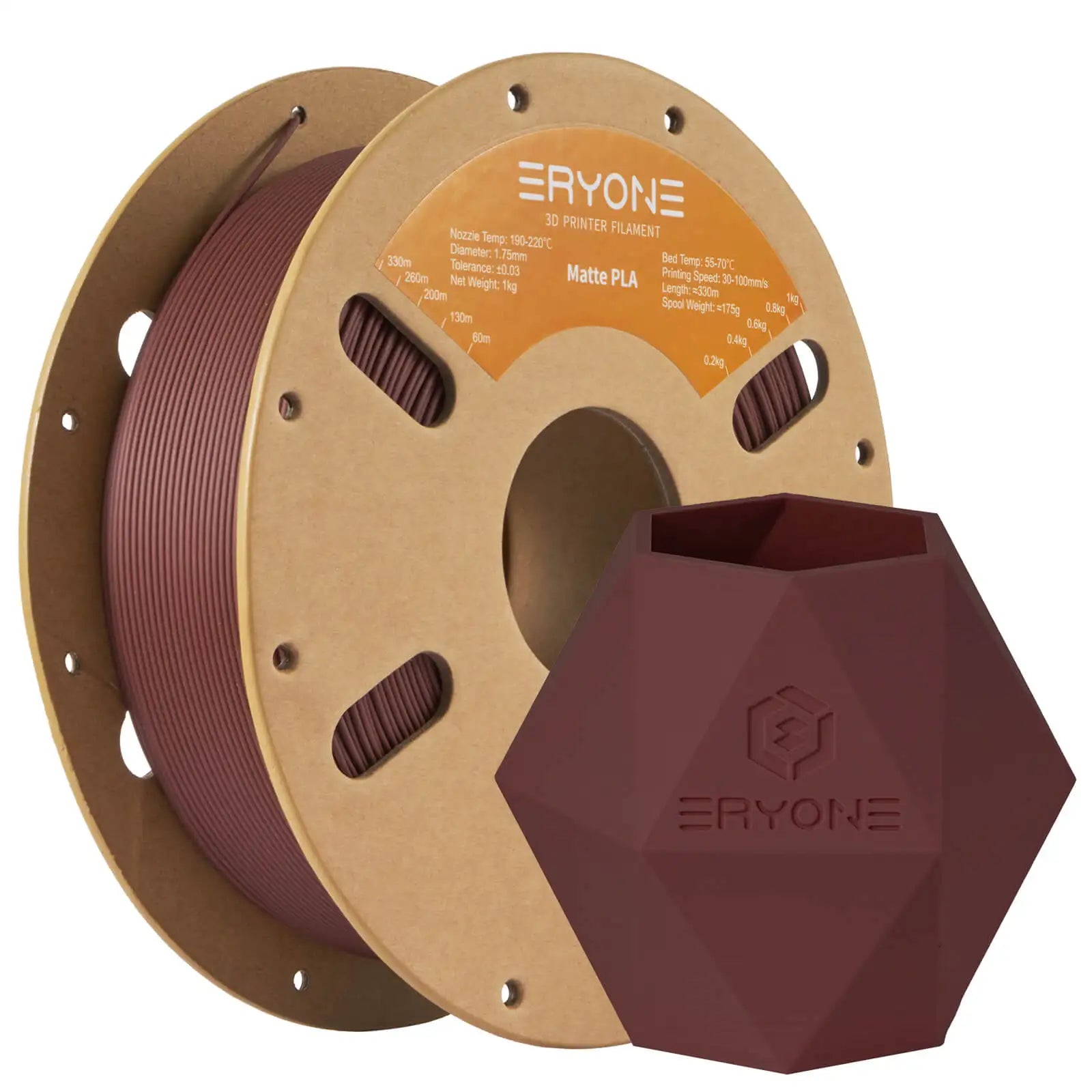 ERYONE Matte PLA Filament 1KG 1.75mm High Quality Spool Matte Filament For 3D Printer New Arrival  Fast Shipping